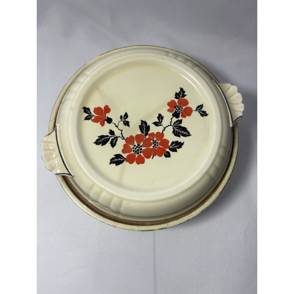 🌺Vintage Hall's Superior Kitchenware Red Poppy Casserole Dish‎ with Lid